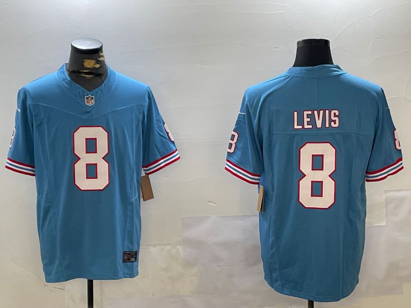 Men Tennessee Titans #8 Levis Light Blue Throwback Three generation 2024 Nike Limited NFL Jersey style 1->seattle seahawks->NFL Jersey